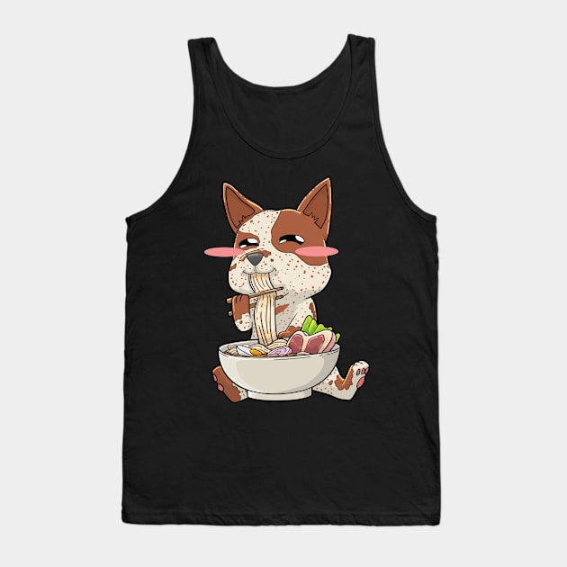 Red Heeler Ramen Noodles Kawaii Tank Top by KAWAIITEE